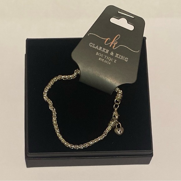 Brand New 925 Sterling Silver Love Lock Bracelet - Picture 1 of 7